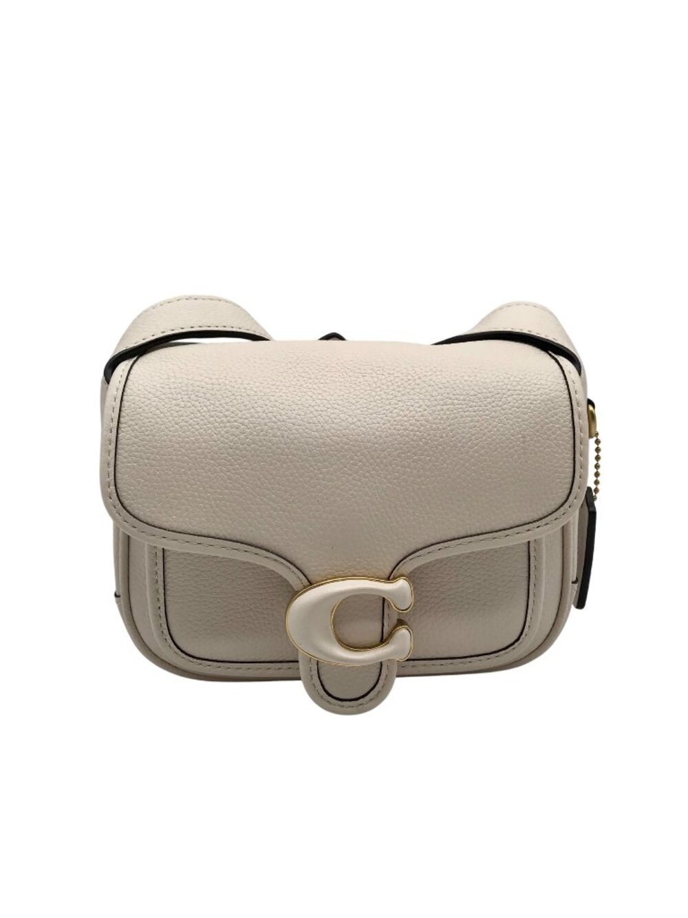 Coach White Pebbled Leather Tabby Messenger 19 Crossbody CJ846